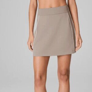 SPANX AirEssentials Pique Ashwood Pull-On Skort Soft Stretch Modern Casual